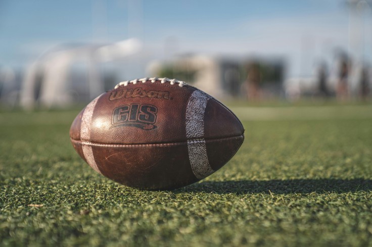 Football on a football field