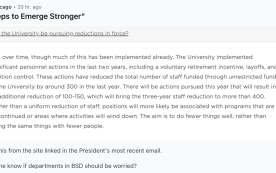 University of Chicago’s announcement